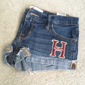 Hollister denim shorts with patch